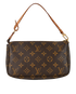 Pochette Accessoire, £495, Handbags, Brown, Canvas, Front view